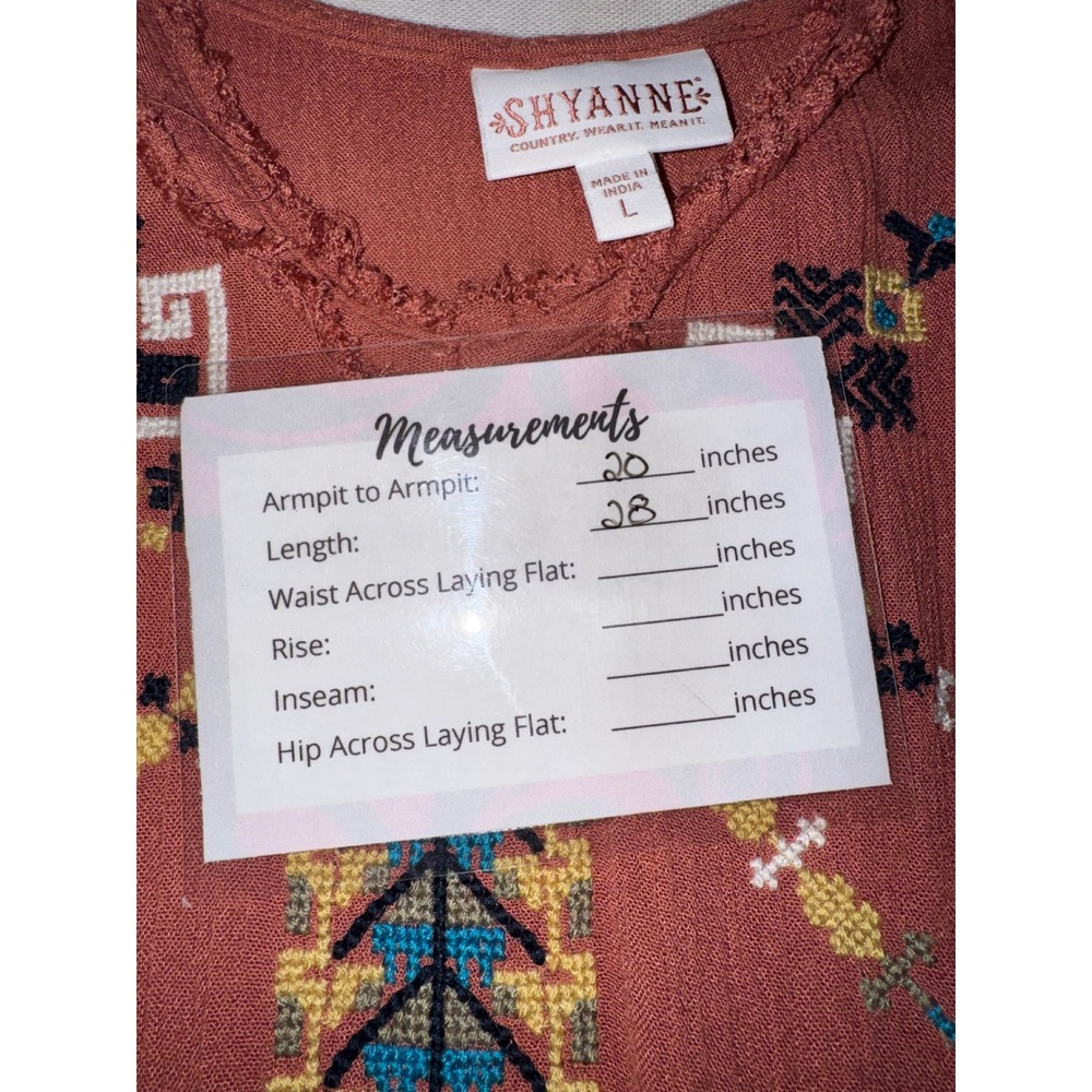 Shyanne Rust Tiered Ruffle Embroidered Tank Top - Picture 8 of 10